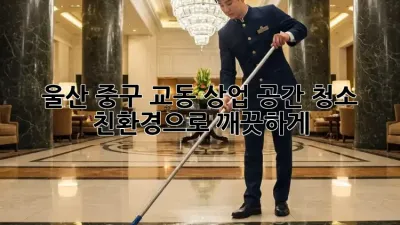 울산 중구 교동 상업 공간 청소: 친환경으로 깨끗하게!