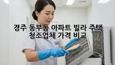 경주 동부동 아파트, 빌라, 주택 청소업체 가격 비교