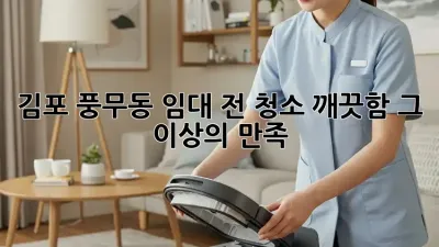 김포 풍무동 임대 전 청소: 깨끗함 그 이상의 만족